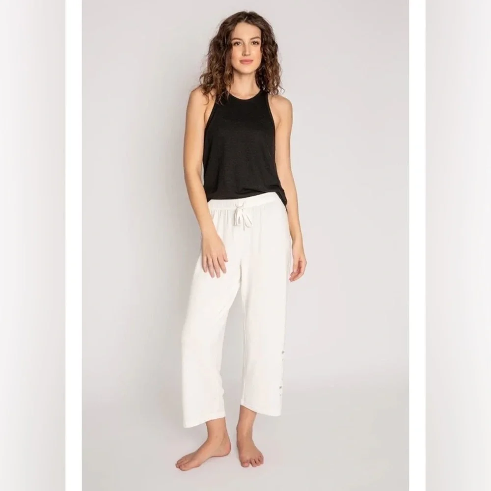 IVORY & BIRCH PJ Salvage Summer Eyelet Banded Pant large NWT